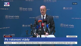 TB Ministra obrany P. Gajdoša po rokovaní vlády
