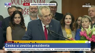 TB M. Zemana po druhom kole prezidentských volieb