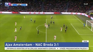 Ajax si po zápase s Bredou obsadil druhú priečku v tabuľke