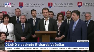 TB predstaviteľov hnutia OĽaNO o odchode R. Vašečku