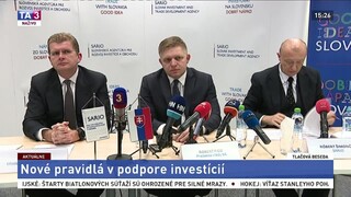 TB R. Fica, P. Žigu a R. Šimončiča o podpore investícií