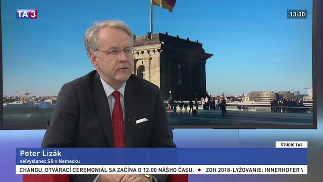 ŠTÚDIO TA3: Veľvyslanec P. Lizák o spolupráci Slovenska a Nemecka