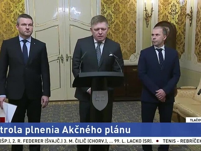 TB R. Fica, P. Pellegriniho a P. Kovaříka o kontrole plnenia Akčného plánu