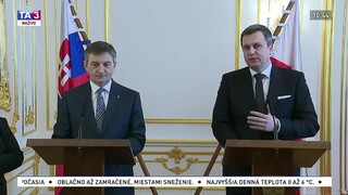 Brífing A. Danka a M. Kuchcińského v rámci návštevy poľskej delegácie