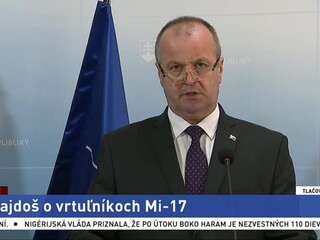 Vyhlásenie ministra obrany P. Gajdoša o vrtuľníkoch Mi-17