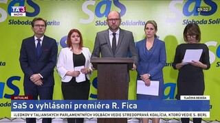 TB SaS o vyhlásení premiéra R. Fica