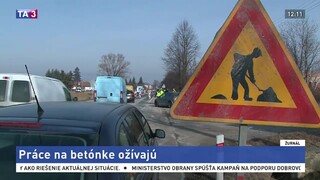 Betónovú cestu pri Turčianskych Tepliciach začali rekonštruovať