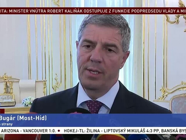Brífing B. Bugára po rokovaní s prezidentom A. Kiskom