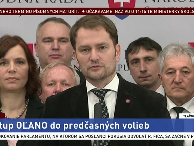 TB predstaviteľov OĽANO o postupe hnutia do predčasných volieb