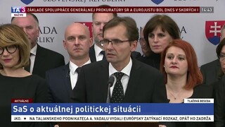 TB predstaviteľov SaS o aktuálnej politickej situácii