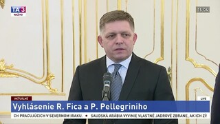 Vyhlásenie odstupujúceho predsedu vlády R. Fica po podaní demisie