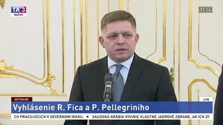 Vyhlásenie odstupujúceho predsedu vlády R. Fica po podaní demisie