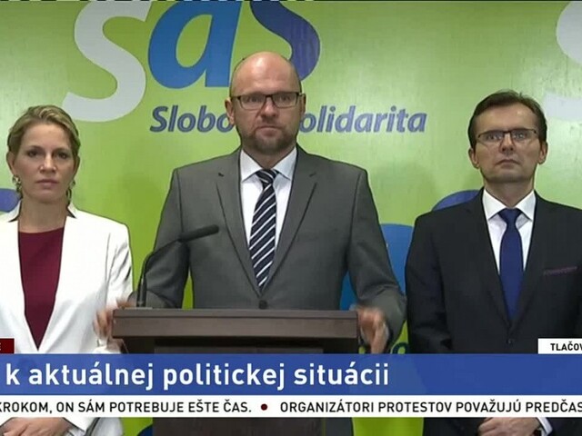 TB predstaviteľov SaS o aktuálnej politickej situácii