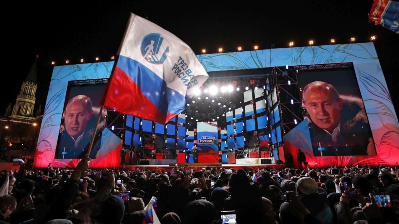 Putin sa poďakoval svojim priaznivcom, vyzval na jednotu národa