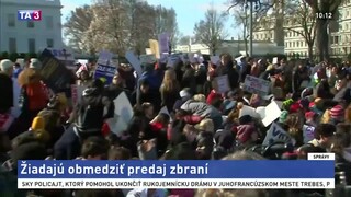 Študenti zorganizovali protest, žiadajú obmedzenie predaja zbraní