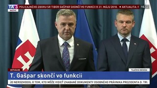 TB P. Pellegriniho a T. Gašpara o odvolaní policajného prezidenta