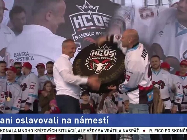 Banskobystrickí hokejisti oslavovali úspešnú obhajobu majstrovského titulu