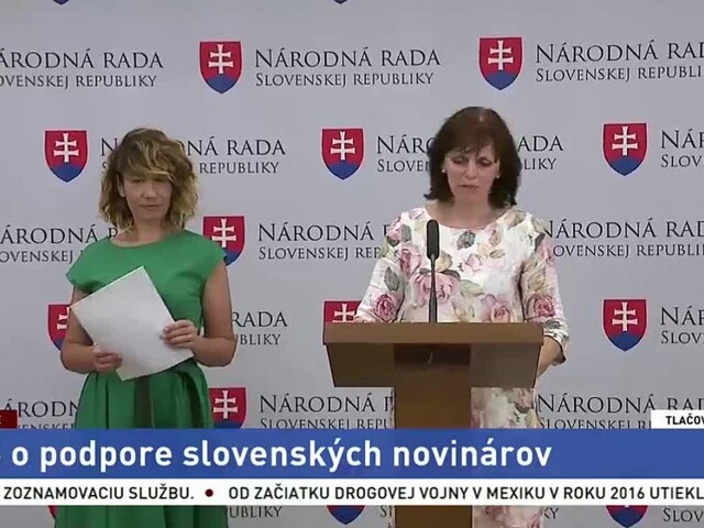 TB strany SaS o podpore slovenských novinárov
