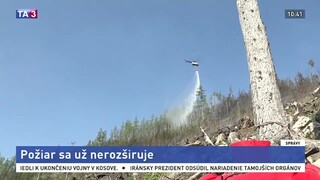 Požiar v Tatrách sa už nerozširuje, hasiči pokračujú v prácach