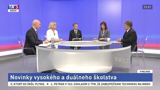 Novinky vysokého a duálneho školstva / Platové pomery pedagógov / Stav armády a personálne výmeny / Otázniky nákupu armádnej techniky