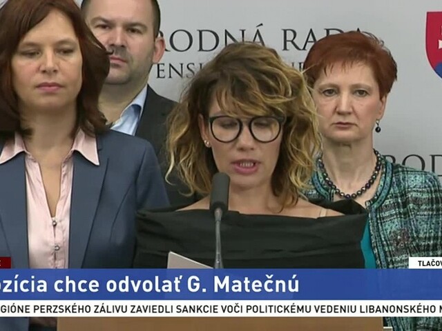 TB opozičných poslancov o odvolaní ministerky Matečnej