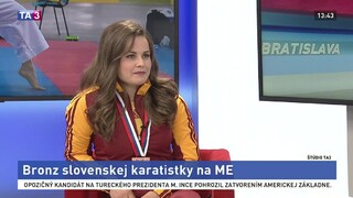 ŠTÚDIO TA3: karatistka D. Balciarová o úspechu na Majstrovstvách Európy