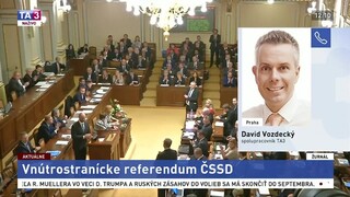 Spolupracovník TA3 D. Vozdecký o vnútrostraníckom referende ČSSD