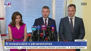 Brífing P. Pellegriniho a A. Kalavskej o investíciách v zdravotníctve