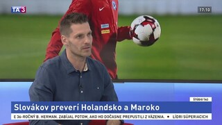 ŠTÚDIO TA3: M. Tomčák o prípravných zápasoch slovenských futbalistov