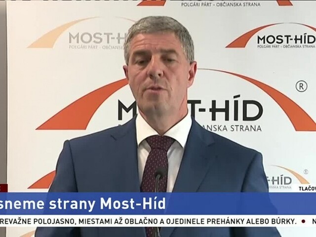 TB B. Bugára a L. Sólymosa po skončení snemu strany Most-Híd