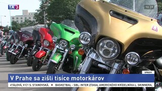 Prahu obsadili motorkári, oslavovali výročie legendárnej značky
