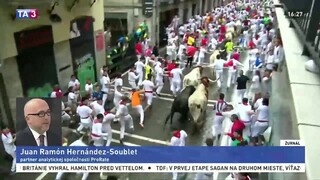 J. R. Hernández-Soublet o behu s býkmi v španielskej Pamplone
