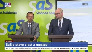 TB predsedu strany SaS R. Sulíka a tímlídra M. Ivana o stave ciest a mostov