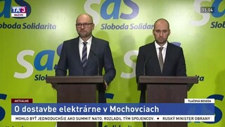 TB členov strany SaS o dostavbe elektrárne v Mochovciach a nákupe stíhačiek