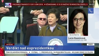 L. Husenicová o verdikte nad juhokórejskou exprezidentkou
