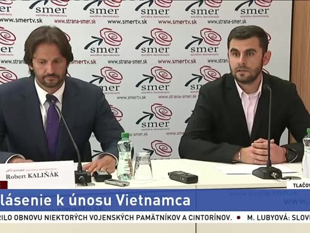 Vyhlásenie Roberta Kaliňáka k únosu Vietnamca