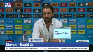 TB trénera ŠK Slovan M. Ševelu po zápase s tímom Rapid Viedeň