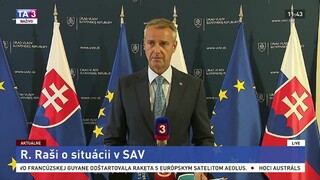 Vyhlásenie R. Rašiho o situácii v SAV