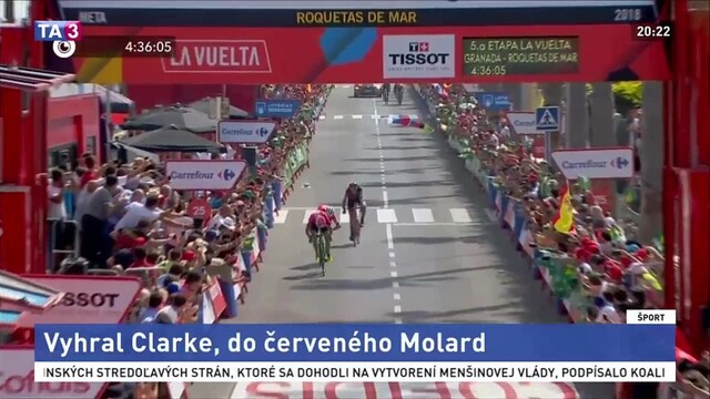 Clarke vyhral s kŕčmi piatu etapu, do červeného sa obliekol Molard