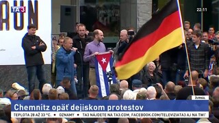 Chemnitz opäť dejiskom protestov, pochod predčasne ukončili