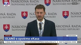 TB predstaviteľa hnutia OĽaNO Eduarda Hegera o systéme eKasa