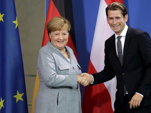 Merkelová s Kurzom chcú zvýšenie ochrany hraníc a silnejší Frontex