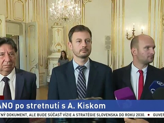 Brífing predstaviteľov strany OĽaNO po rokovaní s A. Kiskom