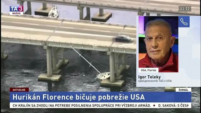 Spolupracovník TA3 I. Teleky o hurikáne Florence