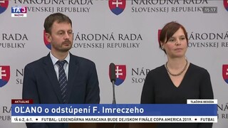 TB členov hnutia OĽaNO o rezignácii F. Imreczeho