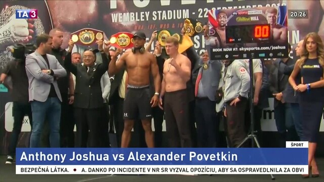 Blíži sa veľký boxersky súboj, stávkové kancelárie majú jasného favorita