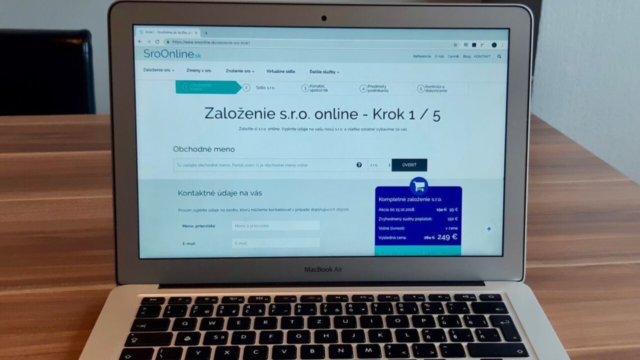 Zakladanie firmy je možné aj online cez internet