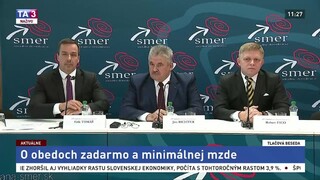 TB predstaviteľov Smeru-SD o obedoch zadarmo a minimálnej mzde