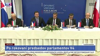 TB predsedov parlamentov V4 po stretnutí v Košiciach
