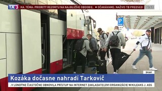 Slovenskí futbalisti odleteli bez Kozáka, nahradí ho Tarkovič